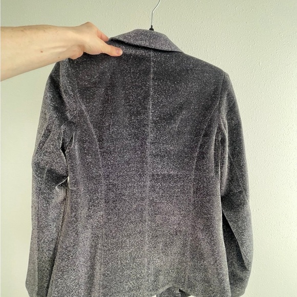 Steve Madden Women's Gray shiny Blazer Jacket - Picture 4 of 6